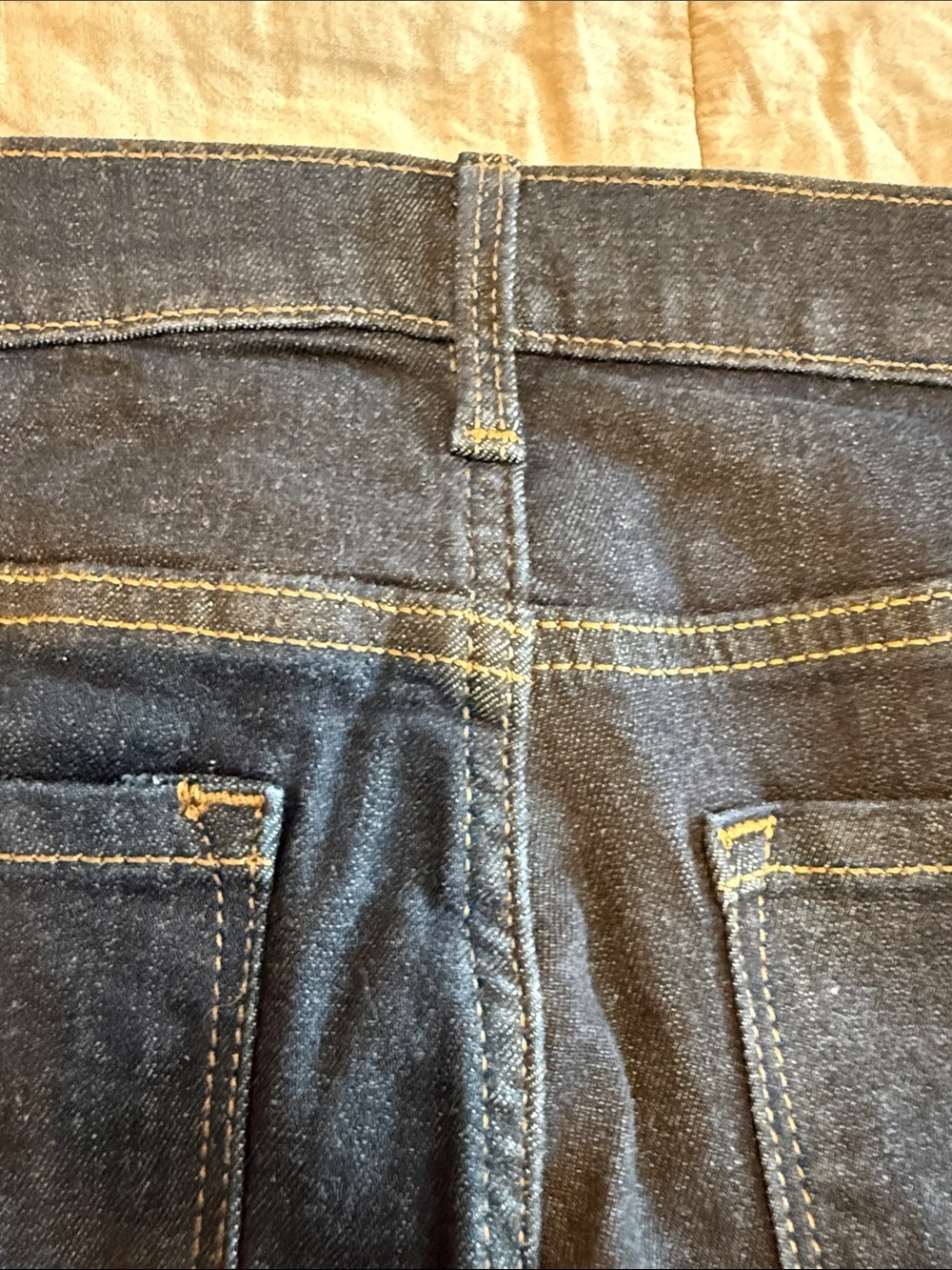 Banana Republic Sculpt Skinny Jeans in Dark Blue with Brown Stitching - Picture 5 of 5